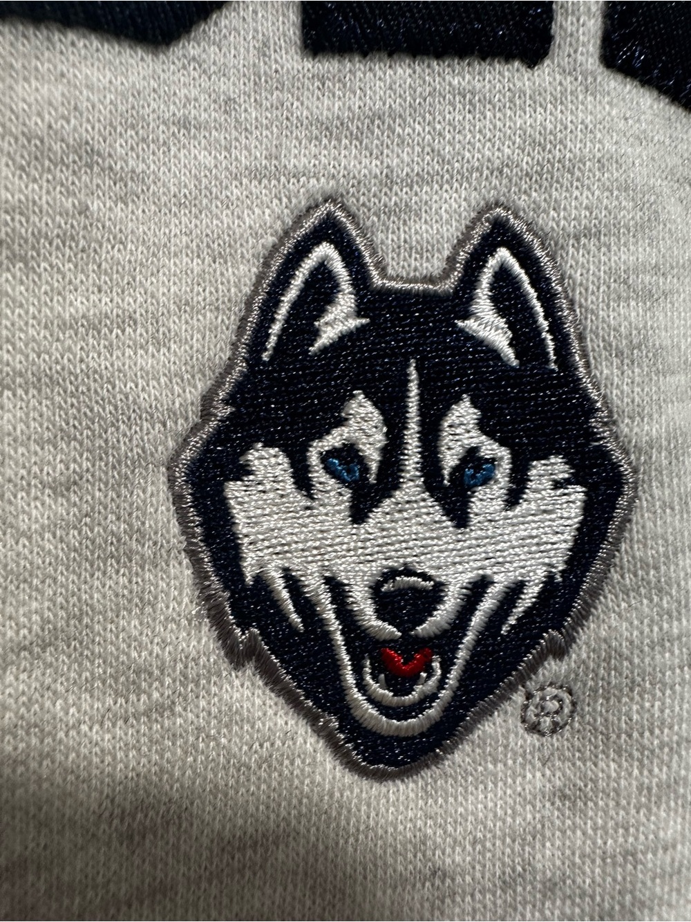 NWOT Champion UCONN Huskies SzL Embroidered logo Spellout Basketball sweatshirt. - Picture 8 of 13